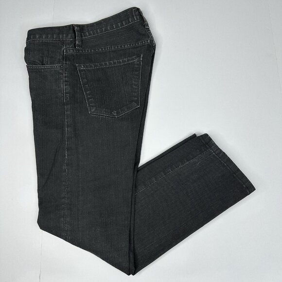 AGOLDE Women's Black Mid-Rise Straight Fit Luxury Designer Jeans W32-33/L28‎ - Picture 2 of 14